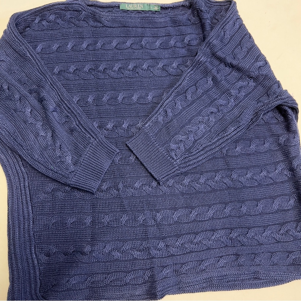 LAUREN Knit Cable Sweater NWOT - Picture 7 of 7
